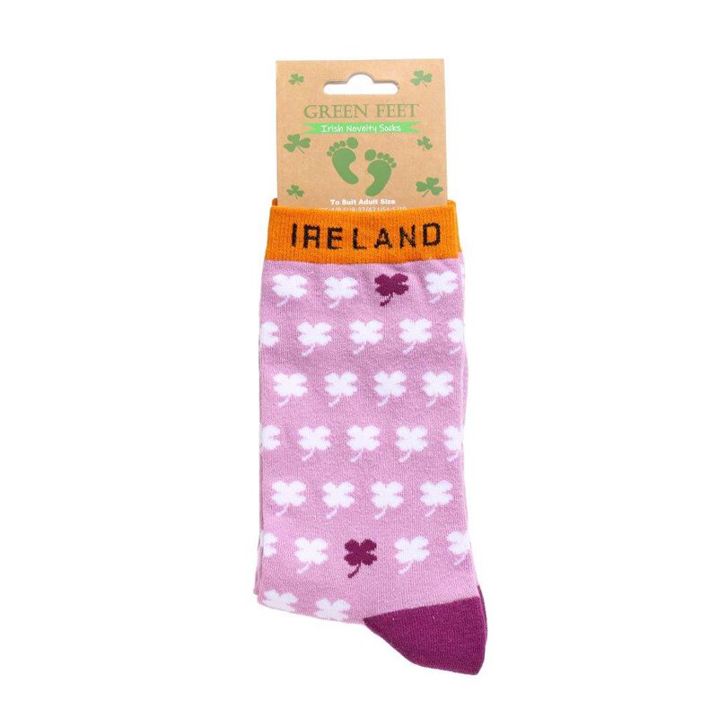 Purple Clover Ladies Socks